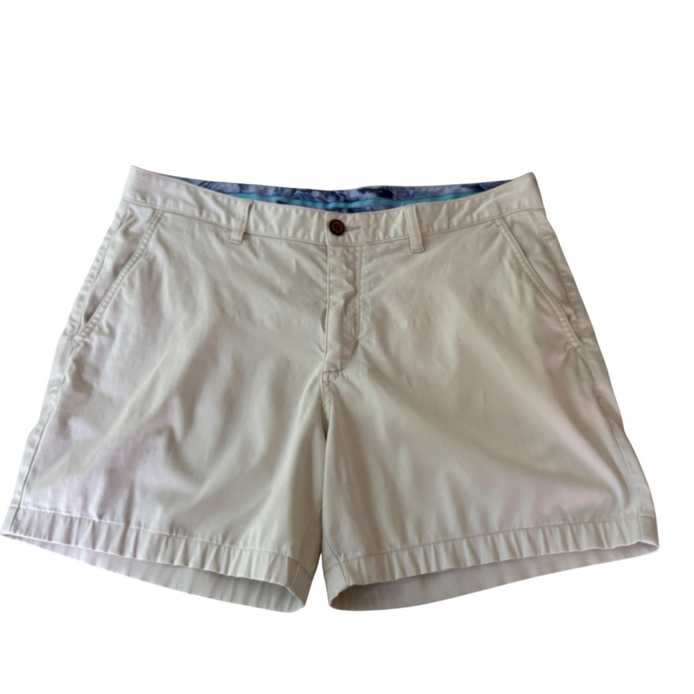 Tommy Bahama Men's 35x6 Beige Shorts Cotton Tencel Stretch Chino Coastal Resort